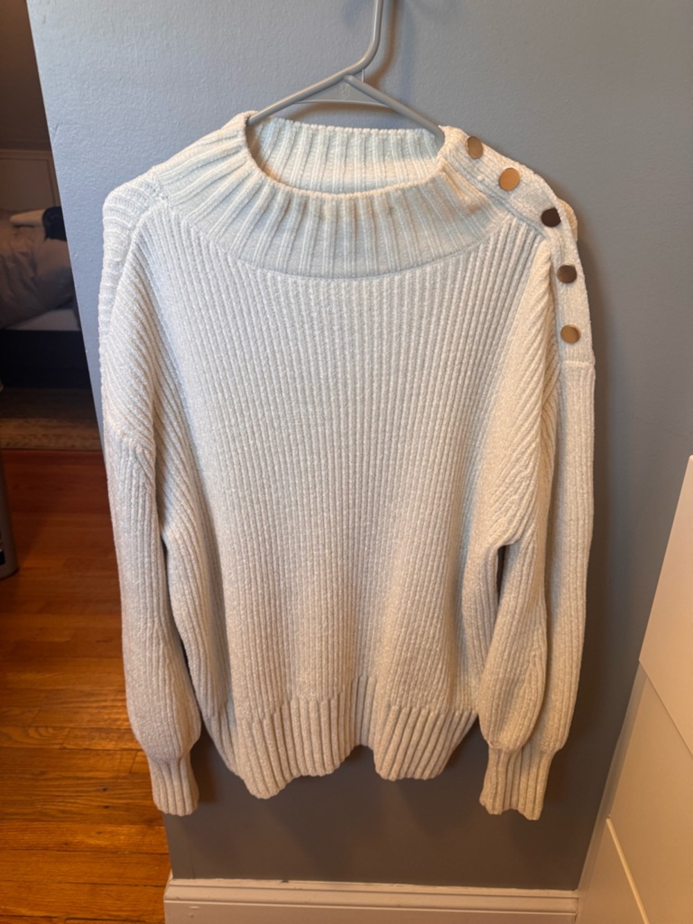 Cynthia Rowley Off-White Corduroy Sweater Top